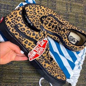 Customized leopard printed Vans!